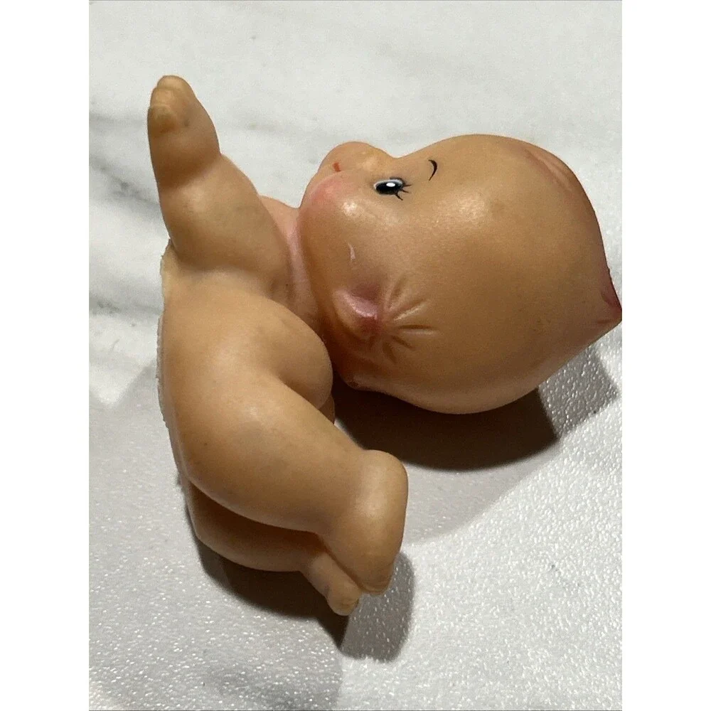 Vintage Kewpie Rubber Baby Doll Blue Eyes Cute Collectible Figure